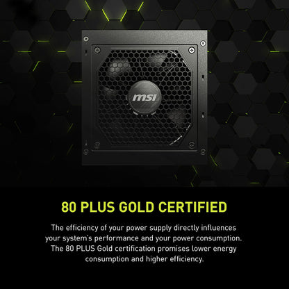 MSI MAG A850GL PCIE 5.1 & ATX 3.1 Gaming Power Supply - Full Modular - 80 Plus Gold Certified 850W - Compact Size - ATX PSU - 10 Year Warranty