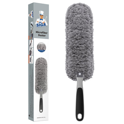 MR.SIGA Lint Free Microfiber Duster, Washable Duster for Household Cleaning Gray