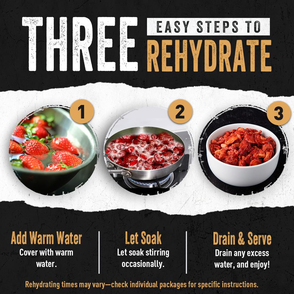 Ready Hour, Fruit & Veggie Mix, Non-Perishable Freeze-Dried Food, 30-Year Shelf Life, Portable Emergency and Adventure Food Supply, Durable Flood Safe Container, 56 Servings