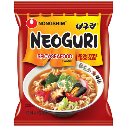 Nongshim Neoguri Spicy Seafood with Udon-Style Noodle, 4.2 Ounce (Pack of 10)