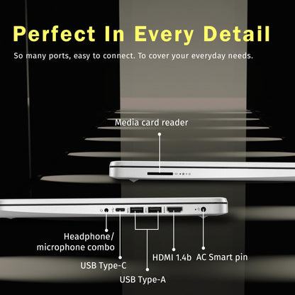 HP Stream 14" HD BrightView Laptop, Intel Celeron N150, 16GB RAM, 288GB Storage (128GB eMMC + 160GB Docking Station Set), Intel UHD Graphics, 720p Webcam, Wi-Fi, 1 Year Office 365, Win 11 S, Silver