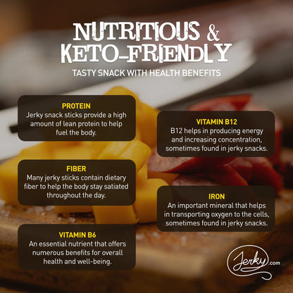 Jerky.com Gift Bag for Men | 26 Piece Meat Sticks Gift Basket with Beef Sticks, Pork, Turkey, Ham & Cheese Sticks | High Protein Snack Variety Pack | Gluten-Free Jerky Gifts for Men | Birthday Gift Basket for Him