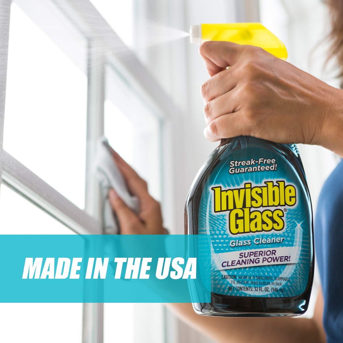 Invisible Glass 92194 Premium Glass and Window Cleaner for Auto and Home Cleans Glass, Windows, Glass Cooktops, Patio Doors, and More, Streak-Free, Ammonia-Free, Tint-Safe, 32 Fl Oz, Pack of 1