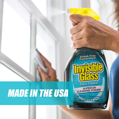 Invisible Glass 92194 Premium Glass and Window Cleaner for Auto and Home Cleans Glass, Windows, Glass Cooktops, Patio Doors, and More, Streak-Free, Ammonia-Free, Tint-Safe, 32 Fl Oz, Pack of 1