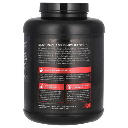 Muscletech Whey Protein Powder (Double Rich Chocolate, 5LB) - Nitro-Tech Whey Protein Isolate Smoothie Mix for Lean Muscle & Recovery - 24g of Whey Gold Protein for Women & Men - Packaging May Vary