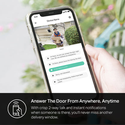 Kasa Smart Video Doorbell Camera Hardwired w/Chime, 2K Resolution, Always-on Power, Night Vision, 2-Way Audio, Real-Time Notification, Cloud & SD Card Storage, Works w/Alexa & Google Home (KD110)