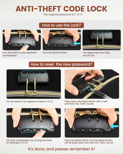 LOVEVOOK Laptop Backpack for Women, Unisex Travel Anti-theft Bag, Business Work Computer Backpacks Purse for Men, Casual Hiking Daypack with Lock, 15.6 Inch, Black-Grey