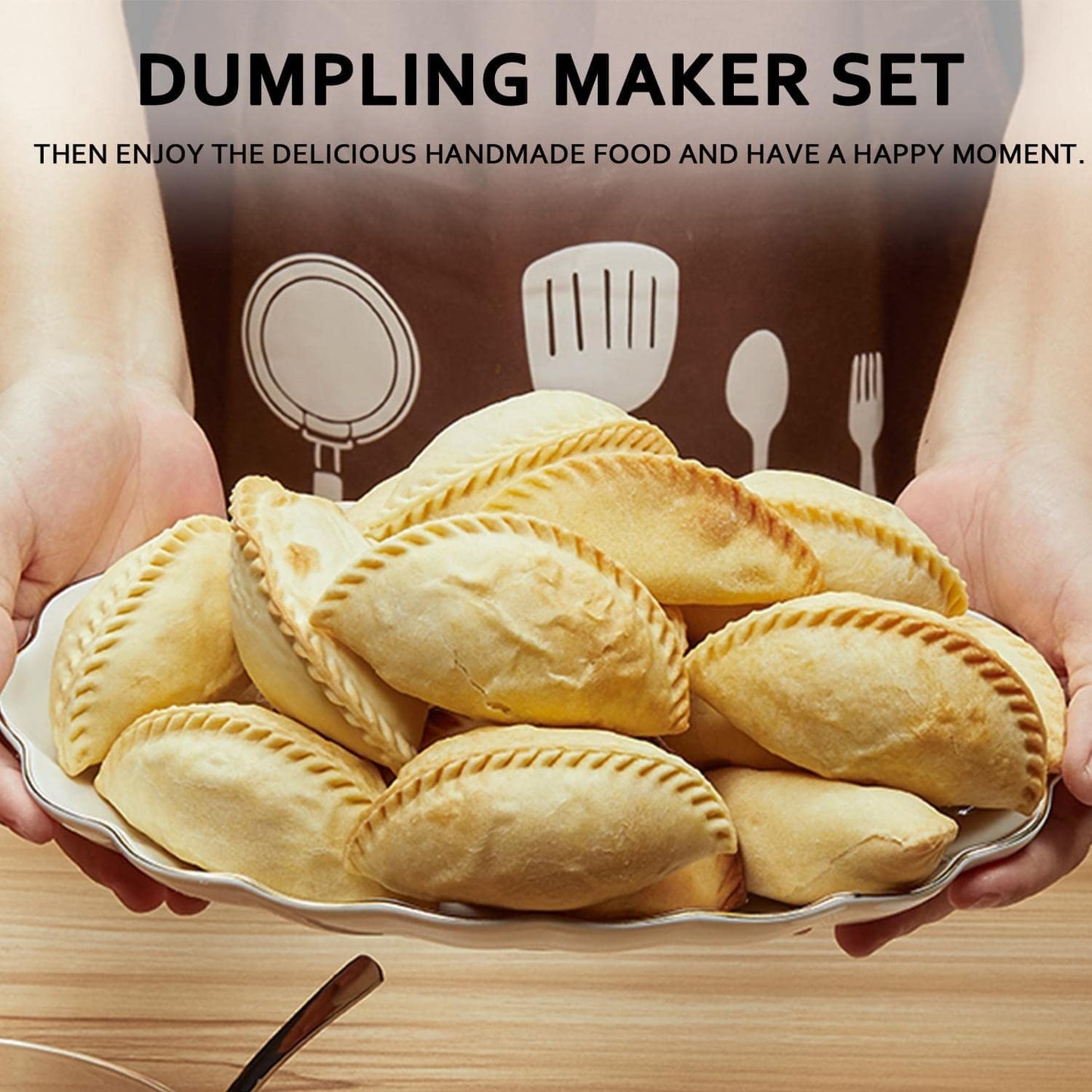 MUMSUNG 6 Inch Empanada Maker Press, Extra Large Dumpling Maker Set with Dough Cutter, Dumpling Mold Set for Pierogi, Pastelitos, Calzone, Turnovers, Chinese Dumpling-2Sizes 6"+4"