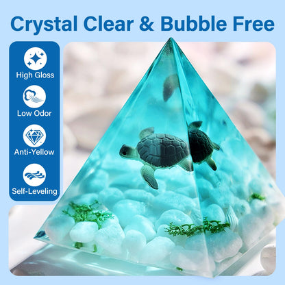 LET'S RESIN Epoxy Resin Kits and Molds Complete Set, 16oz Resin Art Kit with Silicone Molds, Pigment, Dried Flowers, Crafts for Adults, Beginners, Art Supplies for DIY Lovers, DIY Gift for Women