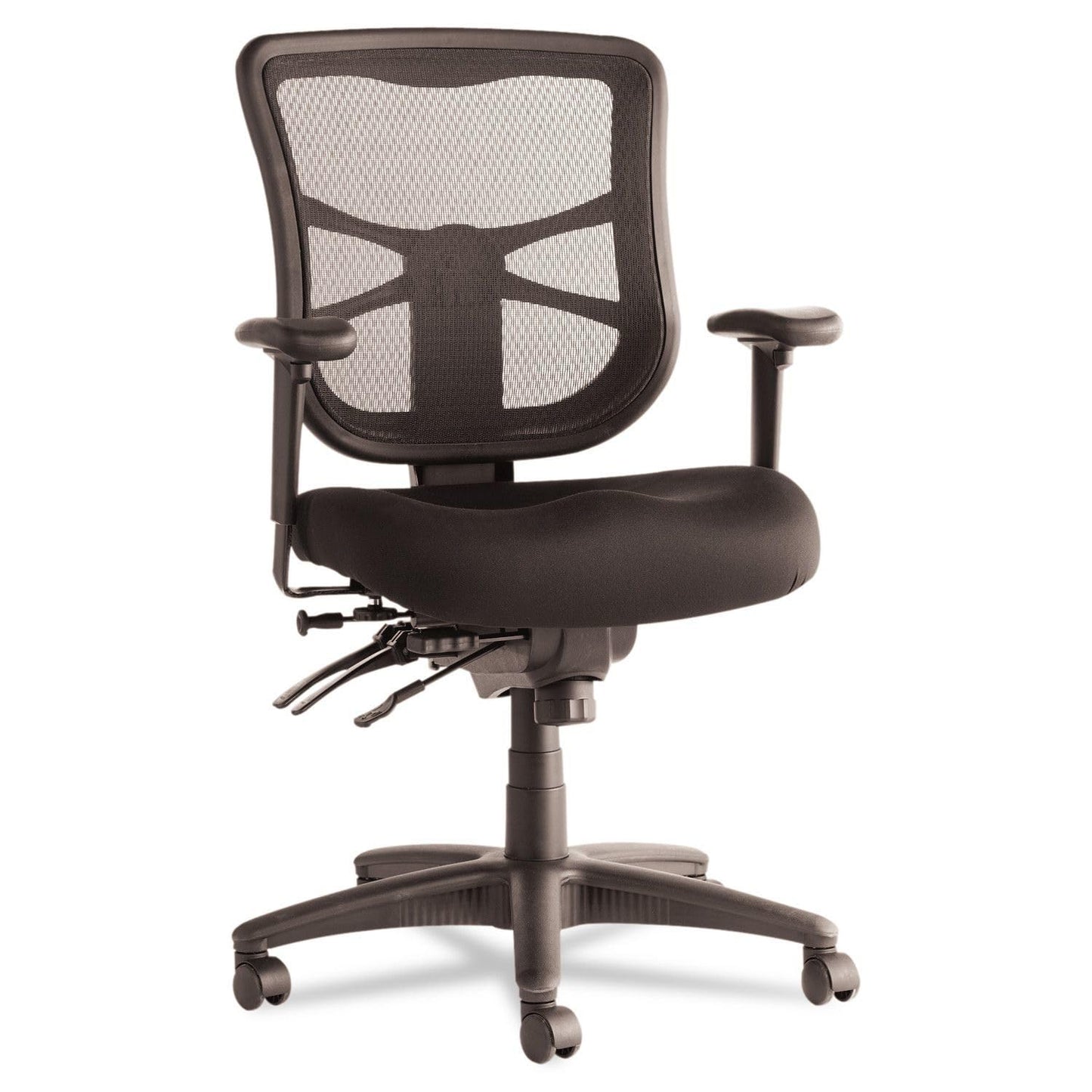 Alera Elusion Series Mesh Mid-Back Multifunction Chair, Black