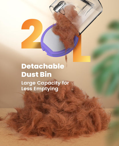 oneisall Cordless Low Noise Dog Grooming Vacuum,5200 mAh Dog Grooming Kit with Clippers,Nail Grinder,Trimmer,2L Dustbin for Shedding with Grooming Tools-Quiet Suitable for All Breeds,Comfy C1