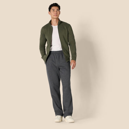 Amazon Essentials Men's Fleece Open Bottom Sweatpant (Available in Big & Tall), Charcoal Heather, X-Large