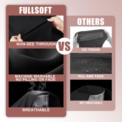 FULLSOFT Plus Size Biker Shorts for Women-High Waist X-Large-4X Tummy Control Womens Shorts with Pockets Leggings Short for Yoga Workout(2 Pack Black,X-L)