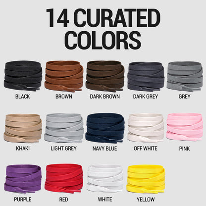 Miscly Flat Waxed Cotton Shoe Laces for Boots, Sneakers, and Shoes – Multiple Lengths and Colors Available (45", Dark Brown)