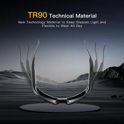 OhO 128GB Camera Glasses,24M Resolution H.265 1080P Smart Glasses with UV400 Sunglasses Lens for Outdoor Sport,Unisex