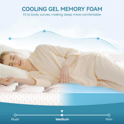 Mattress Topper Full Size, 3 Inch Full Mattress Topper Dual Layer, 1 Inch Pillow Topper and 2 Inch Cooling Gel Memory Foam Mattress Topper for Back Pain