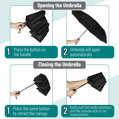 Mr. Pen- Windproof Travel Umbrella Compact, Automatic Umbrellas for Rain, Umbrellas for Rain Windproof