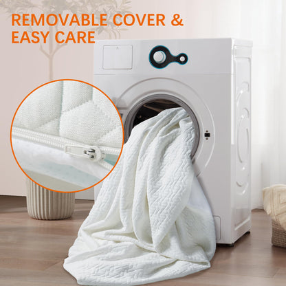 3 Inch Gel Memory Foam Cooling King Size Mattress Topper, Mattress Pad Cover for Pressure Relief, Bed Topper with Removable Cover，Soft & Breathable