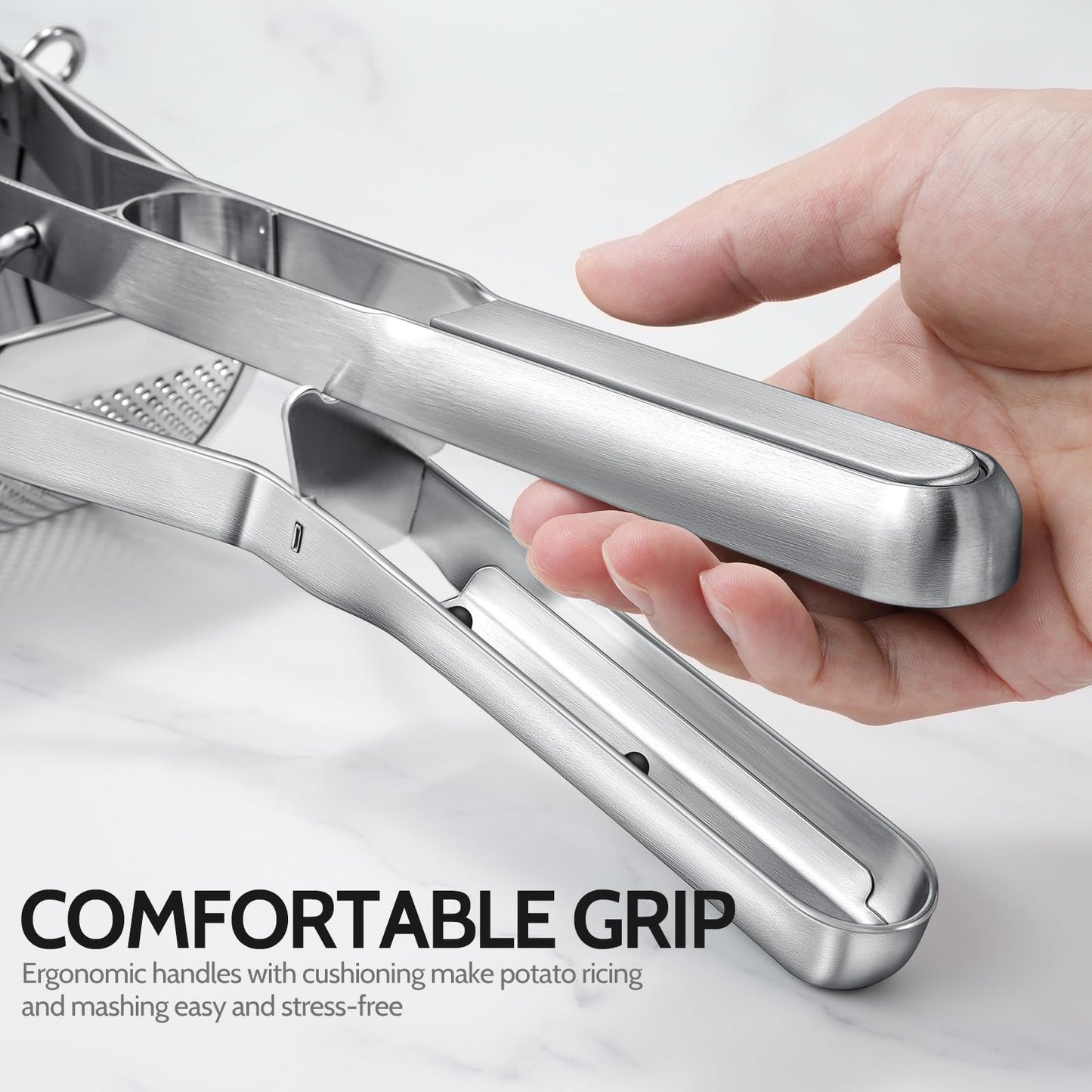 Potato Ricer, Sopito Stainless Steel Potato Masher for Commercial and Home Use