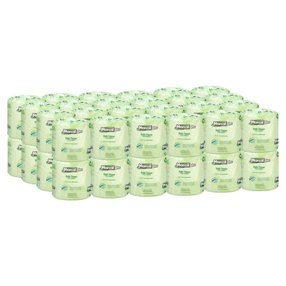 Marcal Pro Toilet Paper 100% Recycled - 2 Ply, White Bath Tissue, 242 Sheets Per Roll - 48 Individually Wrapped Rolls Per Case Green Seal Certified Toilet Paper 03001