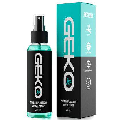 Geko 2 in 1 Grip Restore and Cleaner - #1 Sport Cleaner Formulated for Grip - Grip Spray for Golf, Football, Baseball, Basketball, Soccer, Tennis, Pickleball, Volleyball - Removes Dirt And Oil