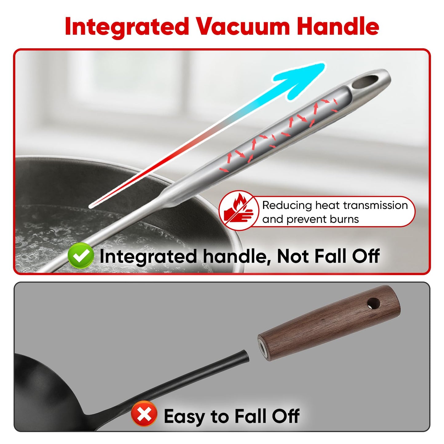 Newness 10 Pcs Cooking Utensils Set, 304 Stainless Steel Kitchen Utensils Set, Metal Kitchen Accessories, Include Soup Ladle, Slotted Skimmer Spoon, Spaghetti Spoon and Spatula, Tongs,Dishwasher Safe