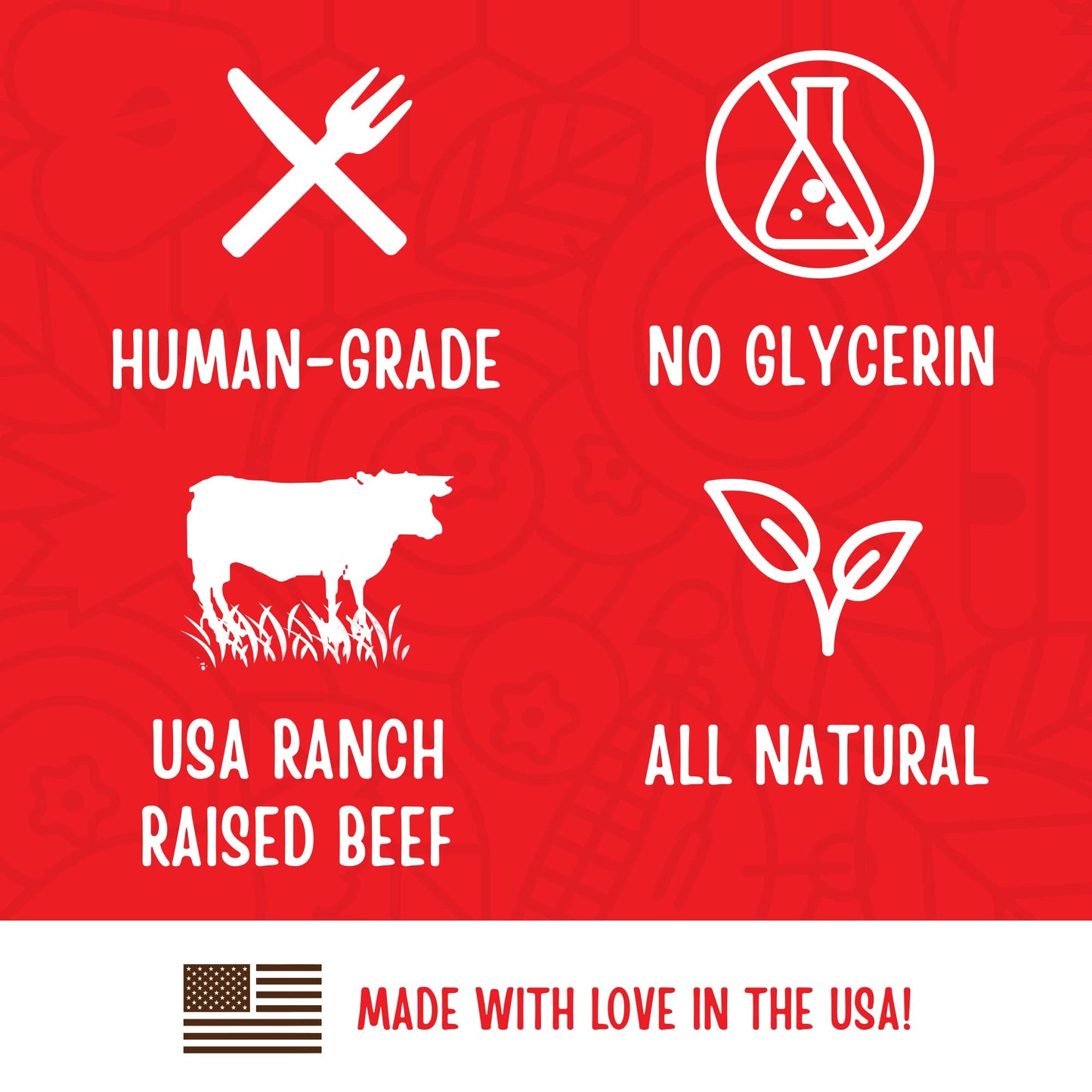 Full Moon All Natural Human Grade Dog Treats, Essential Beef Savory Sticks, 14 Ounce