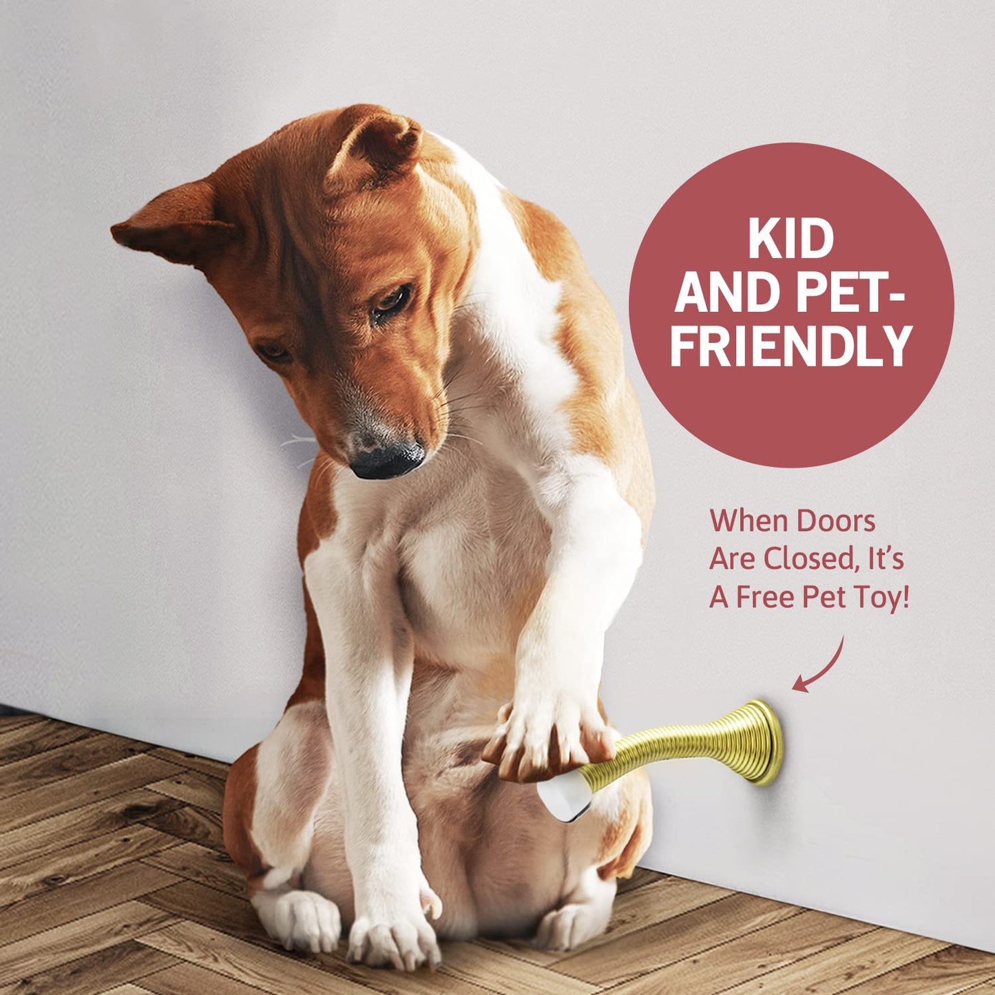 Jack N’ Drill 15 Pack Spring Door Stoppers for Bottom of Door, Child & Pet Friendly, 3.1" Heavy Duty Oil-Rubbed Bronze Door Stop for Wall Protection, Doorstops for Inside Door with Rubber Bumper