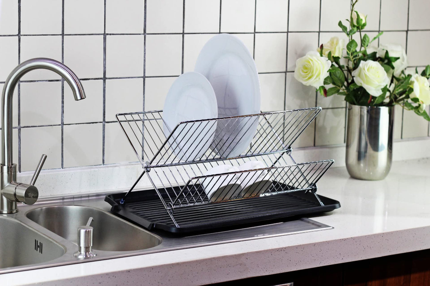 Neat-O Universal Polypropylene Dish Drain Board for kitchen (Black)