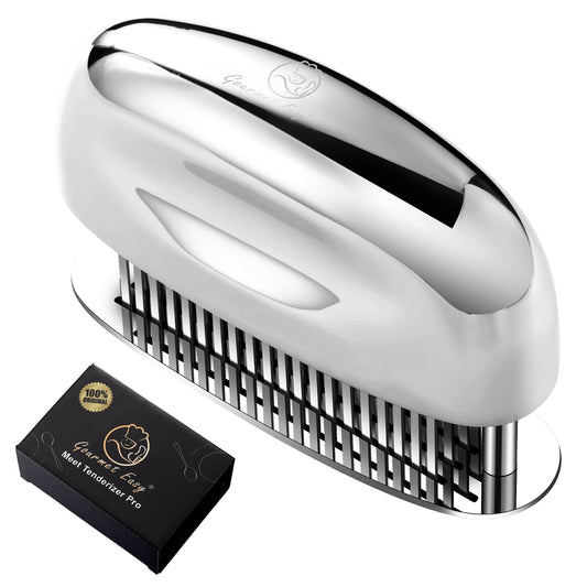 Meat Tenderizer Tool, Easy to Clean, One Piece Design - No Disassembly Needed, Ultra Sharp Needle Blades 100% Stainless Steel, Heavy-Duty Kitchen Gadgets, Meat Needle, Cooking Gadget for Tenderizing