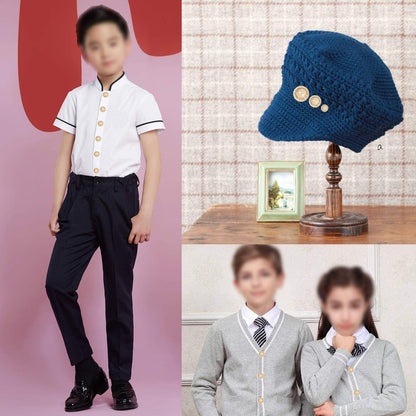 150pcs Wooden Handmade with Love Round Craft Decor 2 Holes Wooden Sewing Buttons (15-20-25mm)