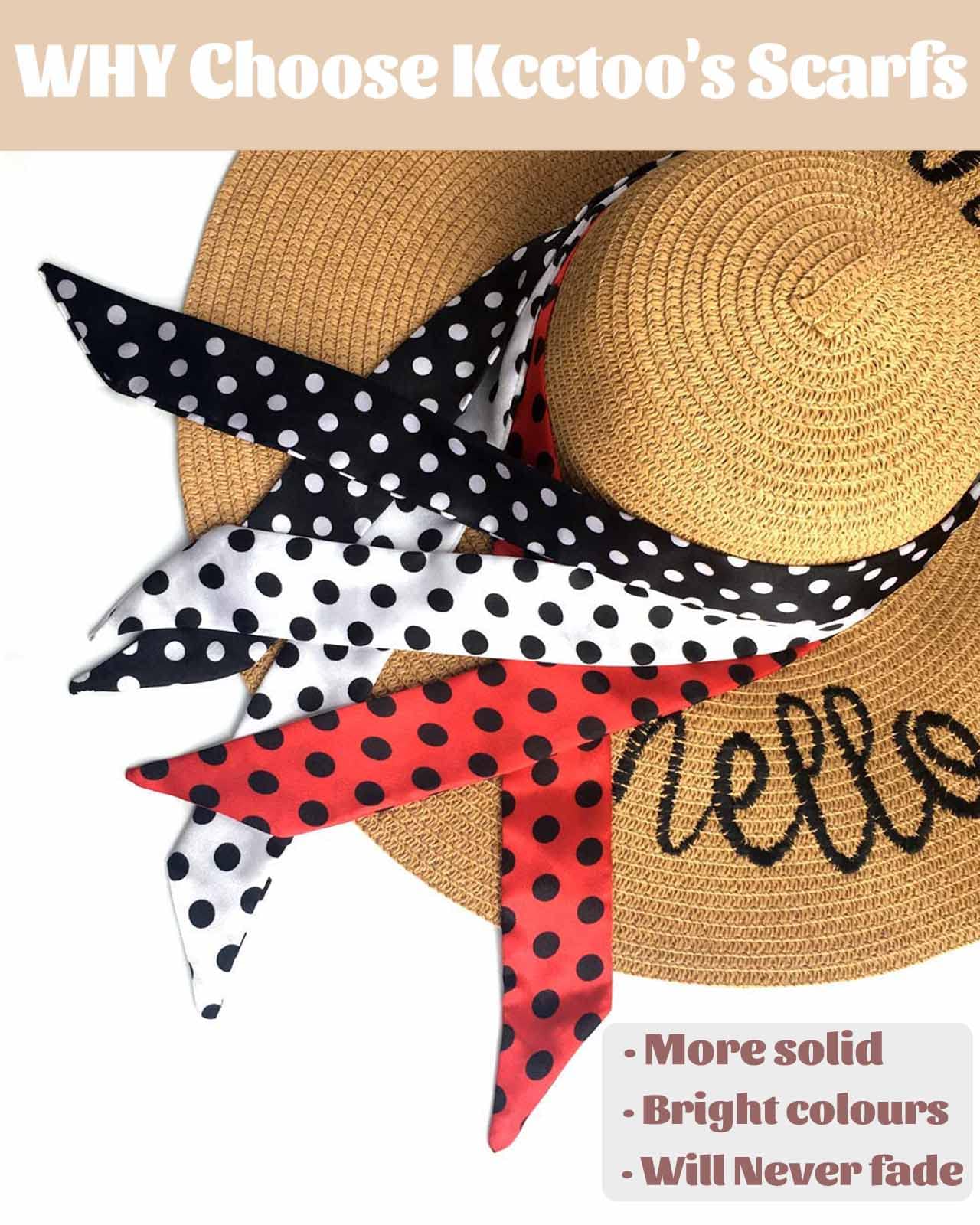 kcctoo 2/6/10Pack Scarf Bags for Women Handbag Scarfs Band Hair Neck Scarves Fashion Gifts