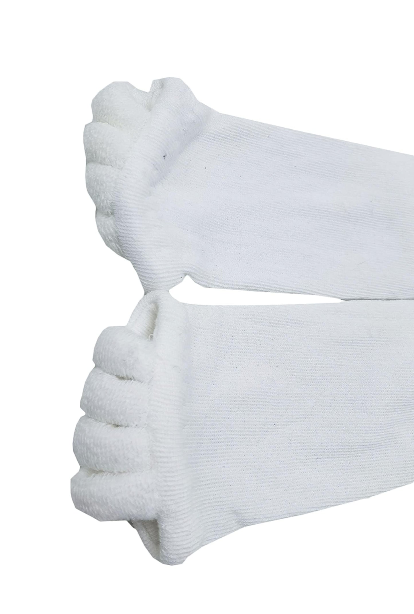 Homrap Women Toe Separator Socks Toeless Foot Alignment Socks for Yoga GYM Massage Pain Relief Improves Circulation Stretchy (White)