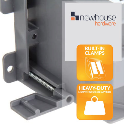 Newhouse Hardware 1-Gang PVC Old Work Electrical Outlet Box (12-Pack) | 14 cu. in. Plastic Junction Box for Switches, GFCI, or Duplex Receptacle Outlet | Old Work Electrical Box for Home Improvement
