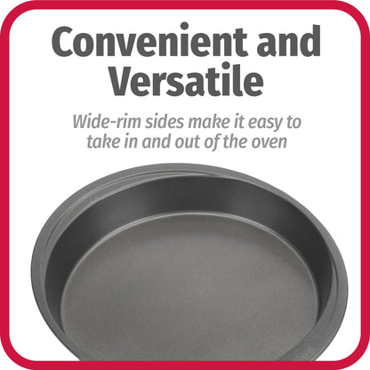 GoodCook Everyday Nonstick Steel Round Cake Pan, 9", Gray