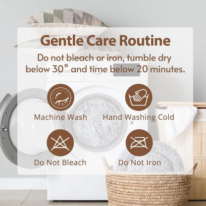 JOLLYVOGUE Calming Dog & Cat Bed for Small Dogs, Anti-Anxiety Donut Cuddler Cozy Soft Round Bed with Anti-Slip Bottom, Fluffy Faux Fur Plush Cushion Beds for Small Medium Dogs (20")