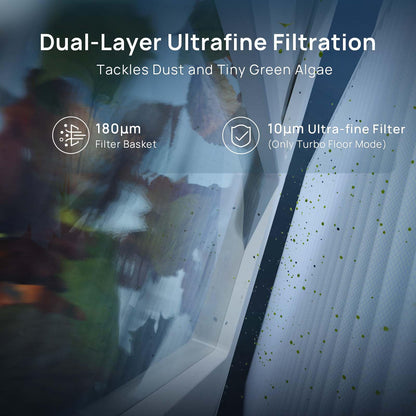 (2025 New) WYBOT C2 Vision Robotic Pool Vacuum with AI Camera, Ultra-Fine Filtration Pool Cleaners for Above&Inground Pools, Comprehensive 8 Mode, Wall Climbing, Smart Navigation, Gray