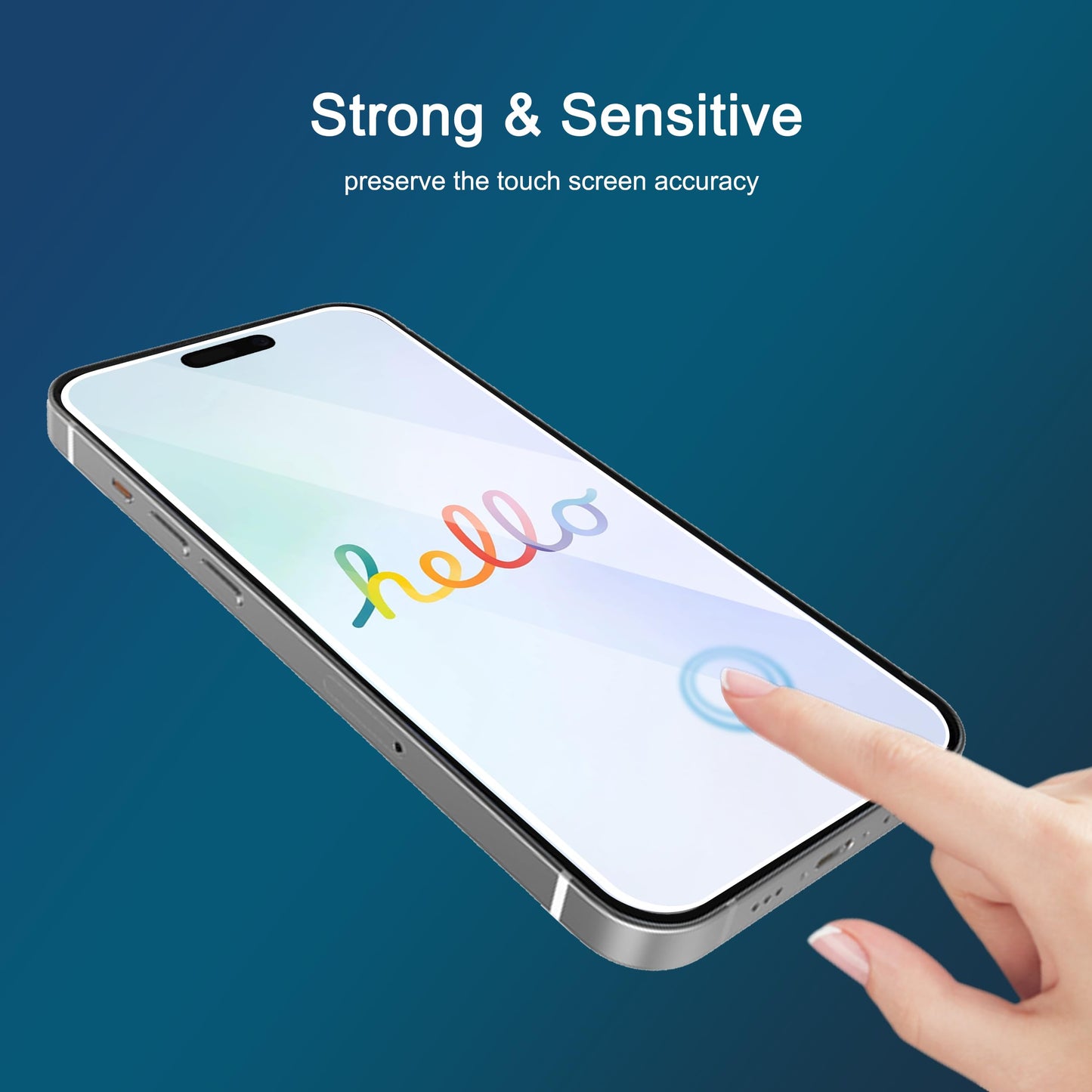 Ailun Screen Protector for iPhone 16 / iPhone 15 / iPhone 15 Pro [6.1 Inch] Display 3 Pack Tempered Glass, Dynamic Island Compatible, Case Friendly [Not for iPhone 16 Pro 6.3 Inch].