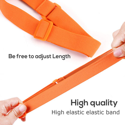 Luggage Straps Bag Bungees for Add a Bag Easy to Travel Suitcase Elastic Strap Belt(Orange)