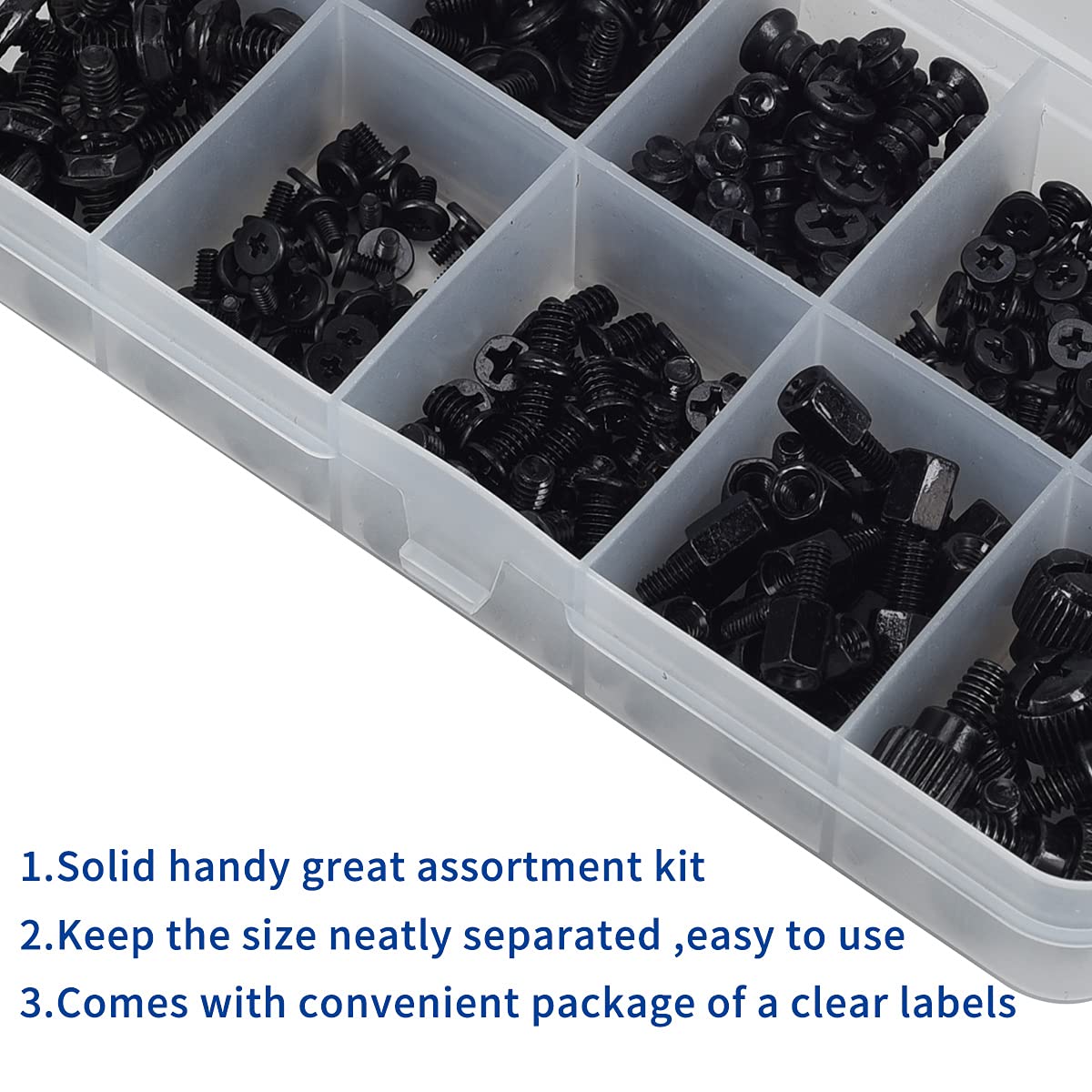400PCS Computer Screws Motherboard Standoffs Assortment Kit for Universal Motherboard, HDD, SSD, Hard Drive,Fan, Power Supply, Graphics, PC Case for DIY & Repair
