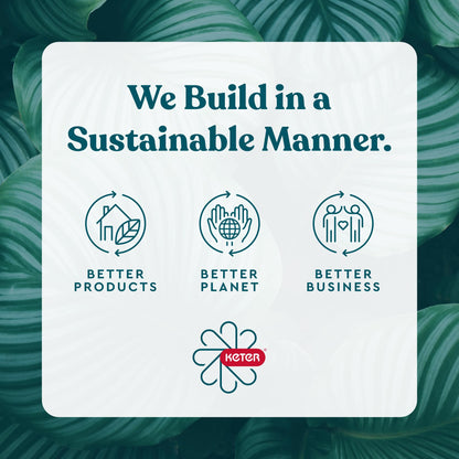 Keter Set of 2 Resin Modern Outdoor 22 Inch Tall Large Flower Pots, Tapered Wood Look Planters for Outdoor Plants and Front Porch Decor, Graphite