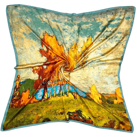 Julunar Silk Like Head Scarf for Women - Satin Large Hair Scarves - 35" Square Silk Hair Wrap for Sleeping with Gift Packed