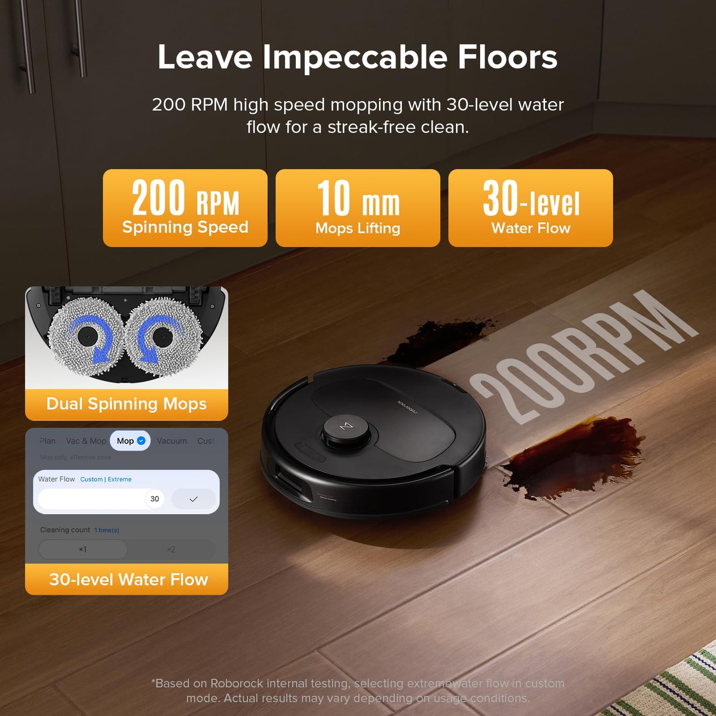 roborock QV 35S Robot Vacuum and Mop, All-in-one Vacuum Cleaner, 10,000Pa Powerful Suction, Self Emptying & Refilling, Self Mop Washing & Air Drying, Anti-Tangle Brushes for Home, Pet Hairs, Black