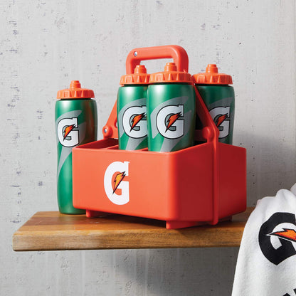 Gatorade 6-Pack Squeeze Bottle Carrier, Team Equipment, Orange