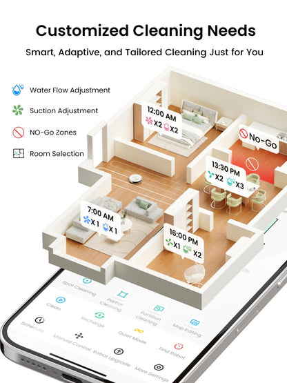Lefant LiDAR Robot Vacuum and Mop, 45-Day Self-Emptying, 190° PSD Obstacle Avoidance, Customized Cleaning, Multi-Floor Mapping, 5500Pa Strong Suction, 140 Min Runtime, WiFi/Alexa/APP/iWatch, M2 Pro