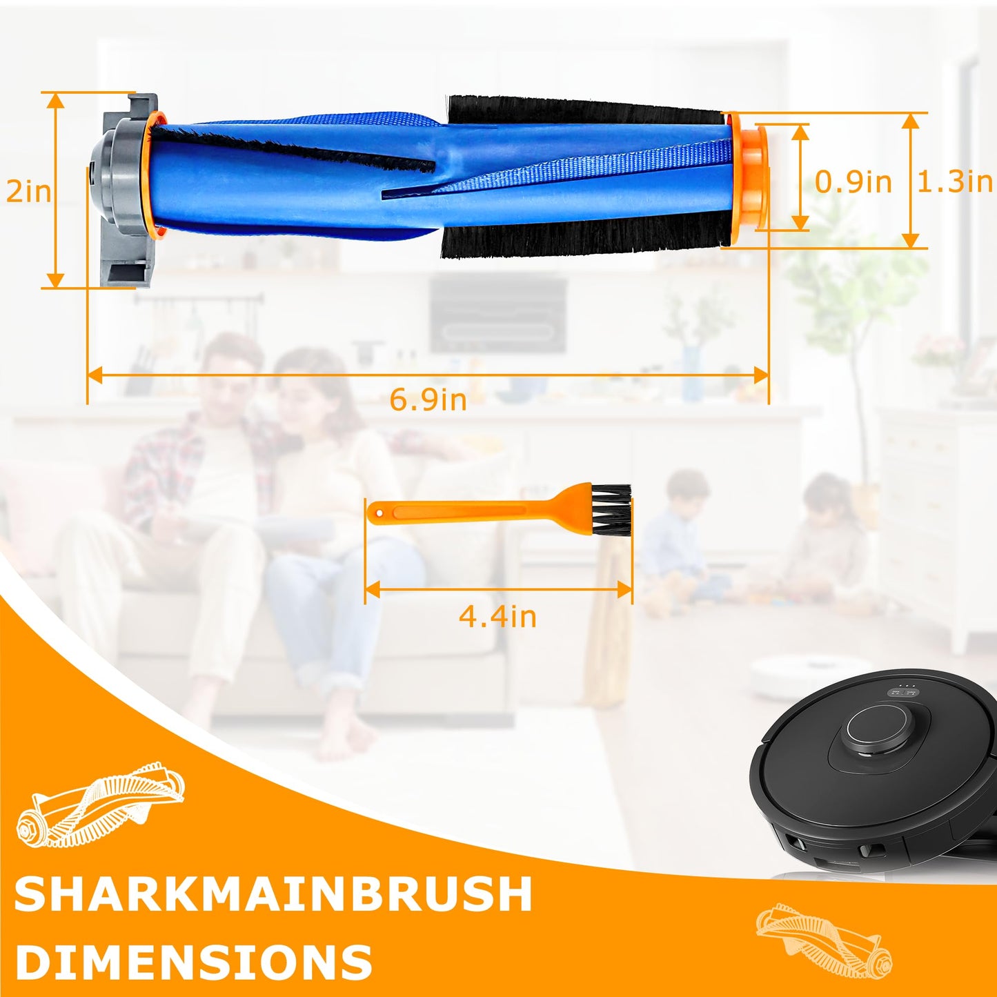 Main Roller Brush Replacement for Shark Matrix RV2300 & Shark AI RV2300S RV2310 RV2310AE AV2310 AV2310AE RV2320S UR2350AE AV2501S AV2501AE RV2502AE Main Brush Robot Vacuum Accessories Parts LUXRILIX