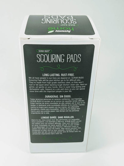 Amway Scouring Pads / Scrub Buds - Stainless Steel - 4 pack