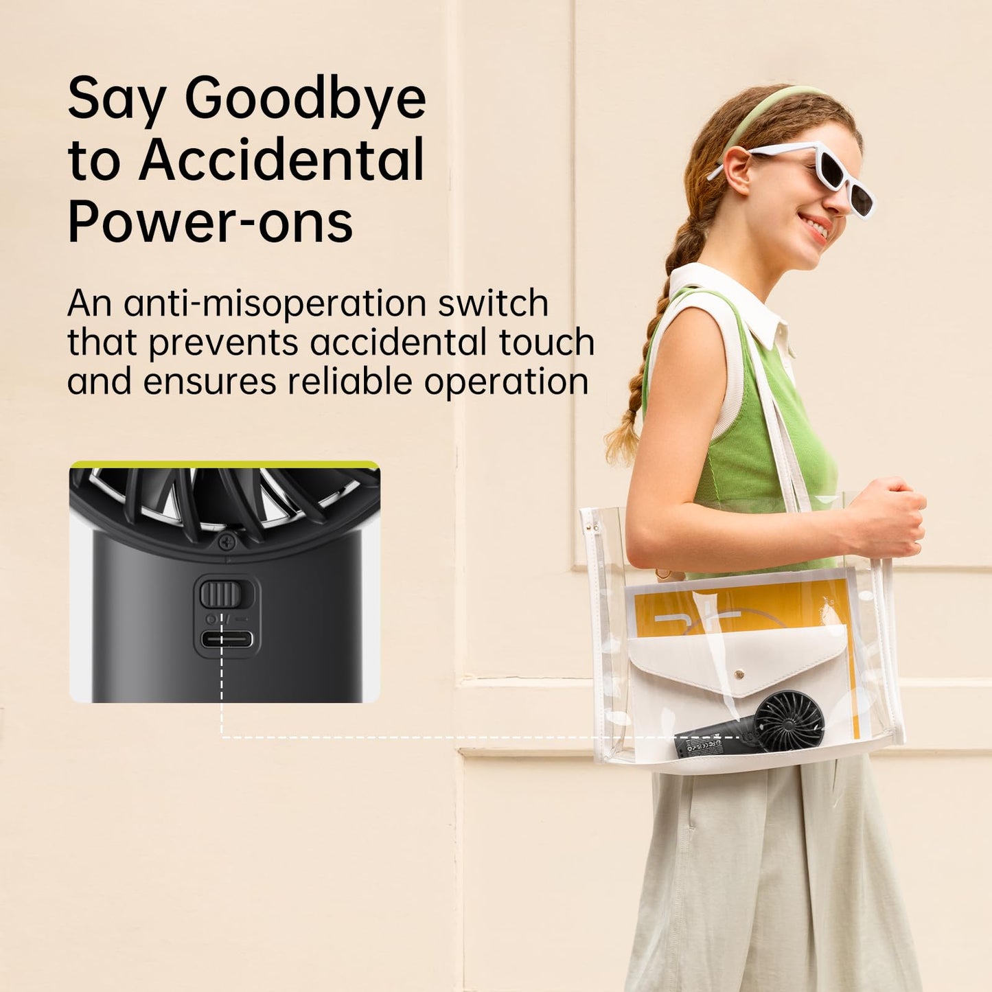 JISULIFE Handheld Fan Life4, 5000mAh Portable Rechargeable Fan, 5-Speed Turbo Wind, 17.5 Hrs Cooling, LED Display, Gifts for Men/Women, Essential for Travel,Beach,Vacation,Makeup,Concerts,Cruise-Black