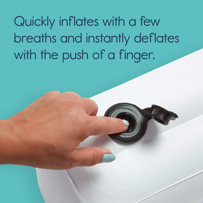 hiccapop [2-Pack Inflatable Bed Rail for Toddlers | Portable, Blow-up Bed Bumper for King, Queen, Full, with Non-Slip Machine-Washable Cover | Travel Bed Rail for Hotel, Grandma's, Vacation