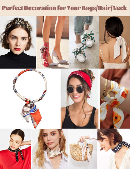 kcctoo 2/6/10Pack Scarf Bags for Women Handbag Scarfs Band Hair Neck Scarves Fashion Gifts